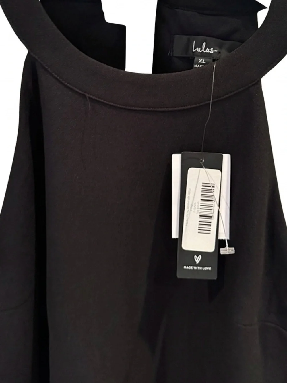 Lulu's Black Halter Scallop-Hem Mini Dress - Picture 5 of 6